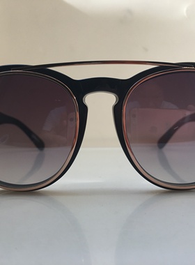 VULK  EYEWEAR VASNA 黑色手工板材圆框太阳镜复古夹片墨镜套镜