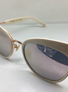 Manoclassik by Manomos LALA乳白色金色猫眼太阳镜女墨镜