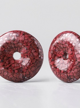 平安扣湘西晶体天然朱砂民族男女