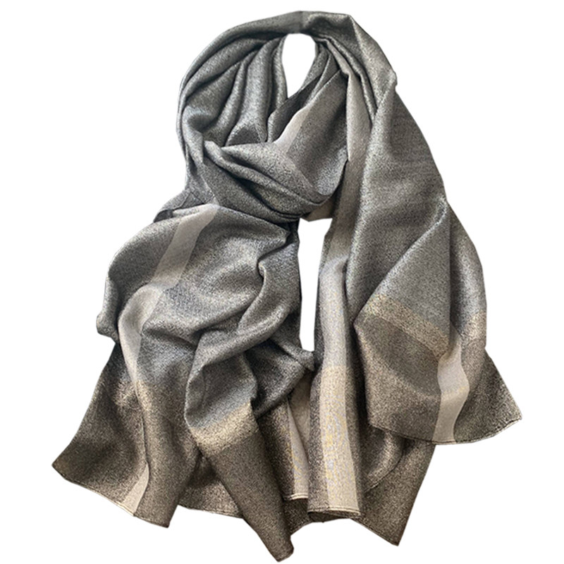 新款丝巾女秋季百搭纯色菱形格真丝金线纱巾妈妈旗袍披肩围巾春秋,淘宝优惠券,粉丝福利购,淘宝优惠卷