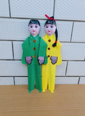 新款金童玉女成品童子童女纸质款精品男女娃娃多种颜色可订厂家