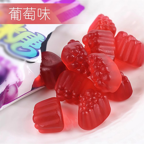 旺旺旺仔QQ糖40包果汁qq软糖葡萄草莓菠萝可乐味儿童糖果散装批发 - 图1