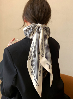 长条小丝巾女夏季脖子装饰