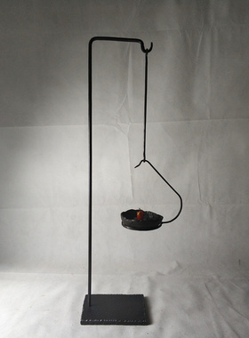 2019日式复古铁灯架香薰蜡烛长明灯烛台油灯花器茶道配件装饰艺术