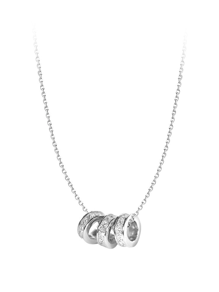 耳坏925银看起来很有钱白色锁骨链 古缇饰品项链