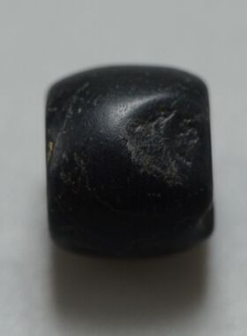 北方文化期商周高古煤晶珠鼓形古珠开门真品包老放漏精品古董配珠