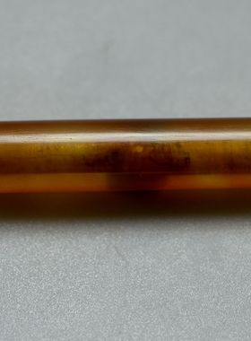 宋代辽金老红玛瑙管精品单颗长管吊坠古董项饰佩珠古珠老珠子放漏