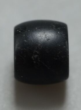 商周高古珠文化期煤晶珠鼓形单颗散珠配珠古董文玩手饰项饰老珠子