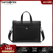 Samsonite New Show Limen Briefcase Single Shoulder Bag Large Capacity Diagonal Satchel Business Commuter Handbag NV4