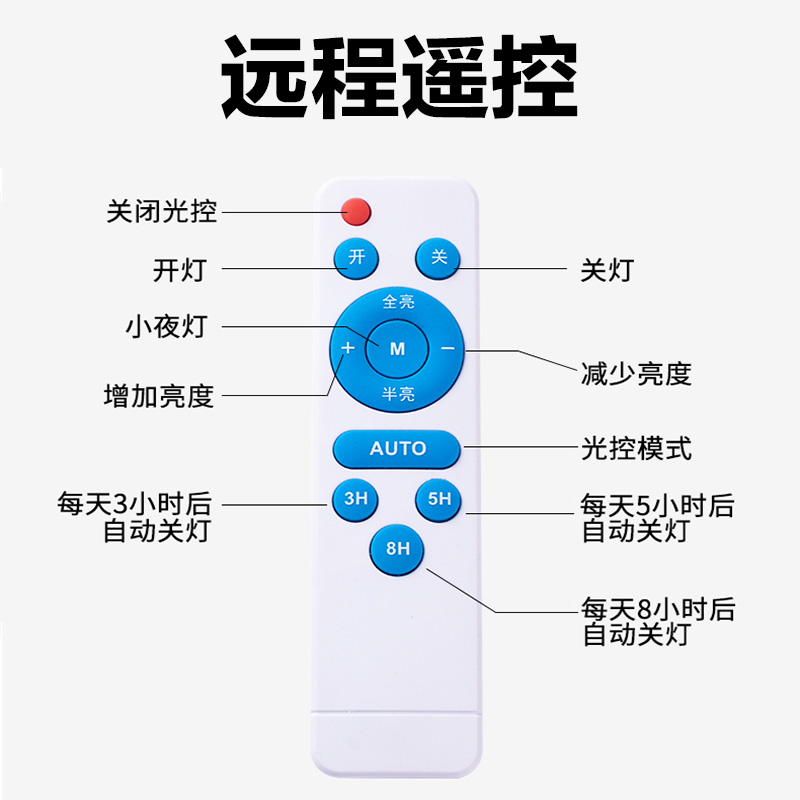 太阳能灯LED家用室内照明遥控客厅阳台户外庭院挂灯停电应急充电-图2