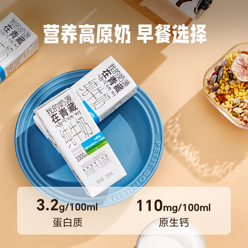 青海小西牛高原牛奶盒装营养早餐纯牛奶  250ml*20盒*2箱新日期 - 图3