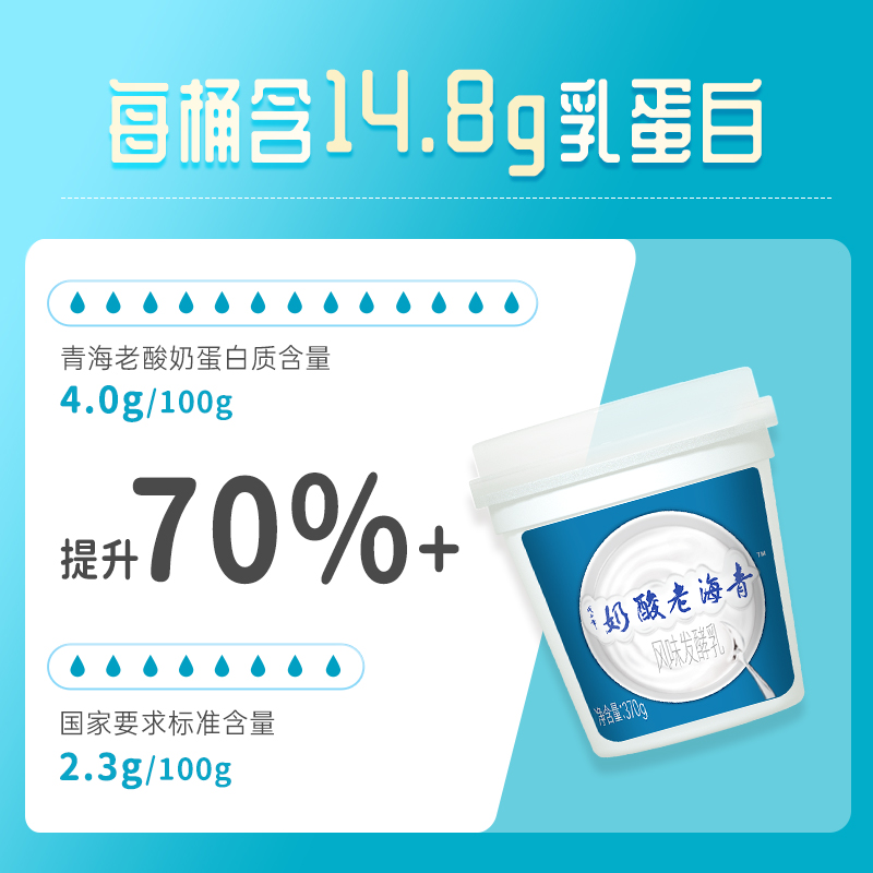 青海小西牛小桶装酸奶青海特色老酸奶益生菌风味发酵乳 370g*3桶 - 图0