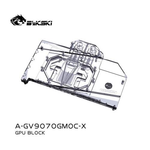 Bykski技嘉RX9070XT GAMING OC 16G魔鹰小雕散热器显卡分体水冷头 - 图1