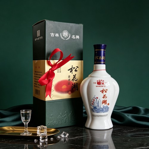 52度 松花湖老酒坊酒 纯粮食酒 高粱酒 瓶装白酒 500ml - 图1