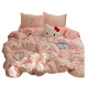 Ins-style cotton four-piece set is skin-friendly, soft and non-pilling