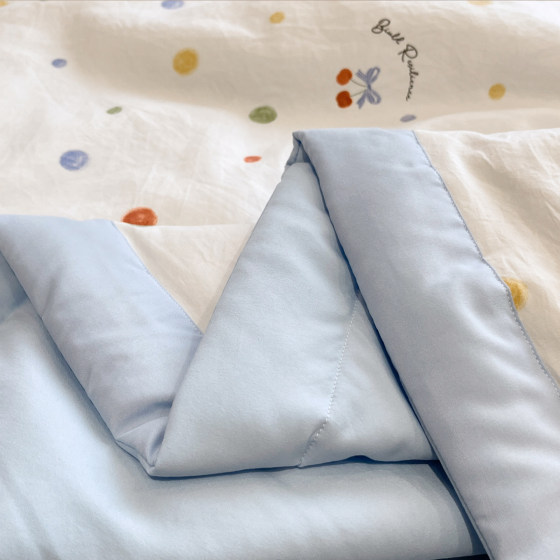 Class A cloud soft cotton cool ice silkworm summer quilt four-piece set