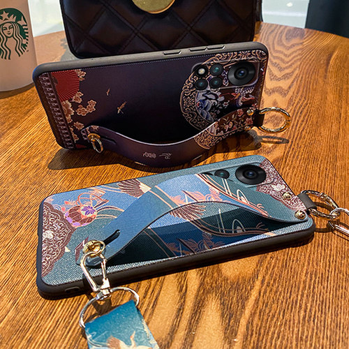 适用华为荣耀v40手机壳如意腕带v40轻奢版保护硅胶套v4O镜头全包5g防摔磨砂软壳ANG-AN00女YOK男AN10个性创意 - 图2