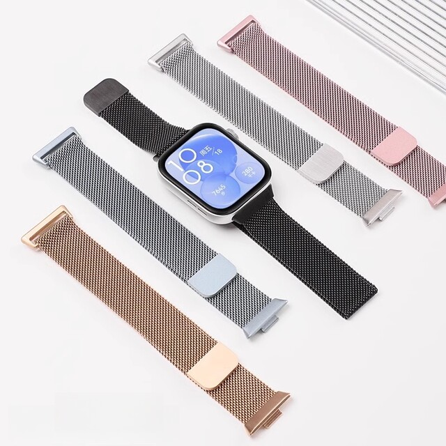 Suitable for Huawei watch fit3/4 strap Huawei watch FIT2/1 watch strap silicone 4pro smart sports new Milanese wristband se breathable fashion accessories for men and women