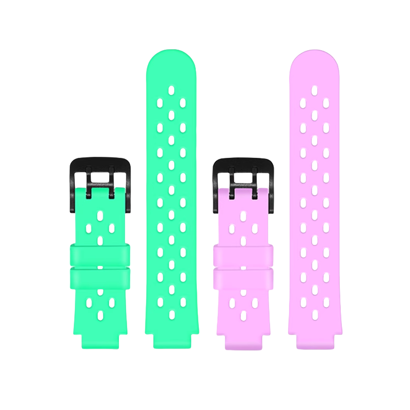 适用于小天才儿童手表Q1C表带D1S硅胶腕带XTC智能儿童电话表柔软替换带男女孩紫色绿色软胶替换带配件 - 图3