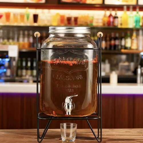 4升5升8升铁盖yorkshire玻璃瓶果汁罐带龙头泡酒瓶 酵素瓶酵素桶 - 图0