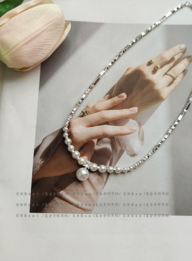 碎银子珍珠项链女款轻奢小