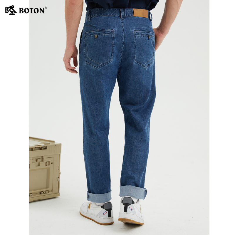 波顿2025年新薄款直筒牛仔裤男士夏季冰丝高端冰爽薄荷天丝长裤子 - 图3