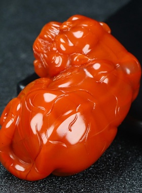 蝶逸男女款南红玛瑙原石雕刻