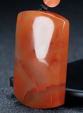 蝶逸凉山原石平安挂件南红玛瑙