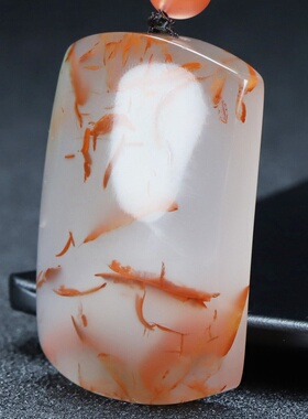 蝶逸凉山原石平安挂件南红玛瑙