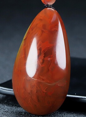 蝶逸凉山原石平安挂件南红玛瑙