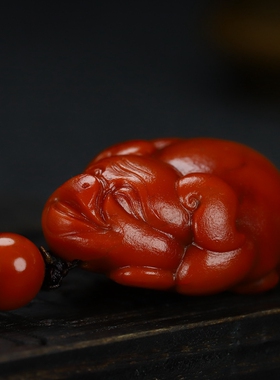 蝶逸男女款南红玛瑙原石雕刻