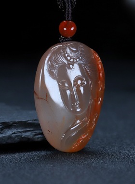 天然凉山南红玛瑙蝶逸男女