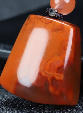 蝶逸凉山原石平安挂件南红玛瑙