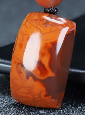 蝶逸凉山原石平安挂件南红玛瑙