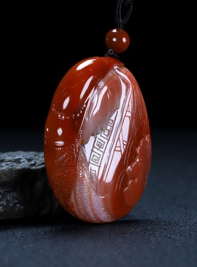 天然凉山南红玛瑙蝶逸男女