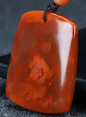 蝶逸凉山原石平安挂件南红玛瑙