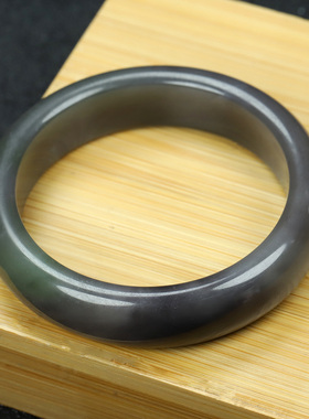 天然新疆和田玉手镯玉石手镯扁条圆条镯平安镯 E85号 55mm