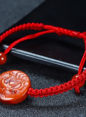 蝶逸正宗天然四川凉山南红玛瑙