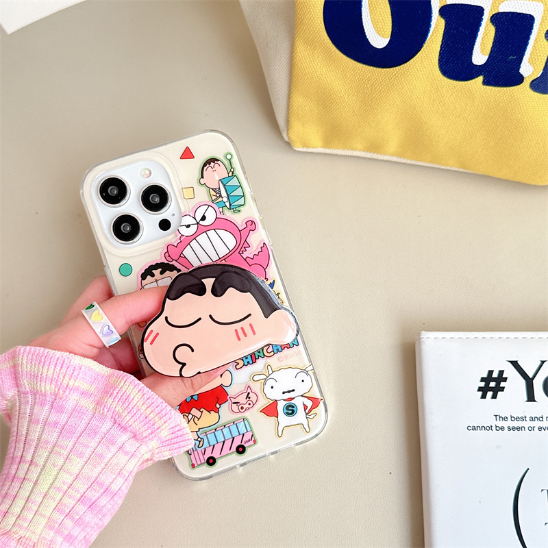 玩胜 可爱卡通日系动漫搞怪表情支架iphone17promax苹果13手机壳11新款16pro女12双层15pm硅胶创意防摔保护套,淘宝优惠券,粉丝福利购,淘宝优惠卷