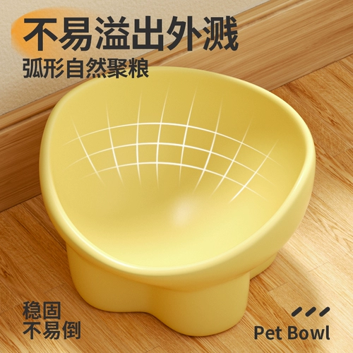 Кошачья чаша керамическая кошачья продукта кошачья чаша для кошачья чаша кошка рисовая миска с большими калибрами склона склона склона борьбы с наклон