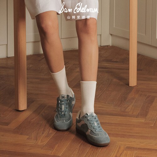 虞书欣同款SAM EDELMAN山姆爱德曼春拼接芭蕾德训休闲板鞋KALLEN - 图2