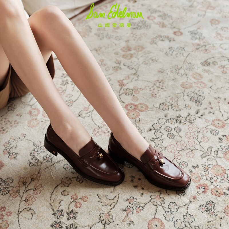 虞书欣同款SAM EDELMAN山姆爱德曼春小皮鞋豆豆乐福鞋女DENISE,淘宝优惠券,粉丝福利购,淘宝优惠卷