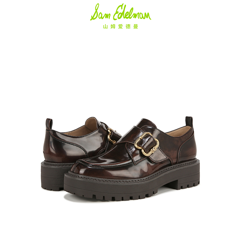 明星同款SAM EDELMAN山姆爱德曼秋冬复古孟克松糕乐福皮鞋女LORA - 图2