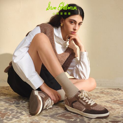 明星同款SAM EDELMAN山姆爱德曼冬毛绒拼接休闲板鞋女HARPER COZY - 图1