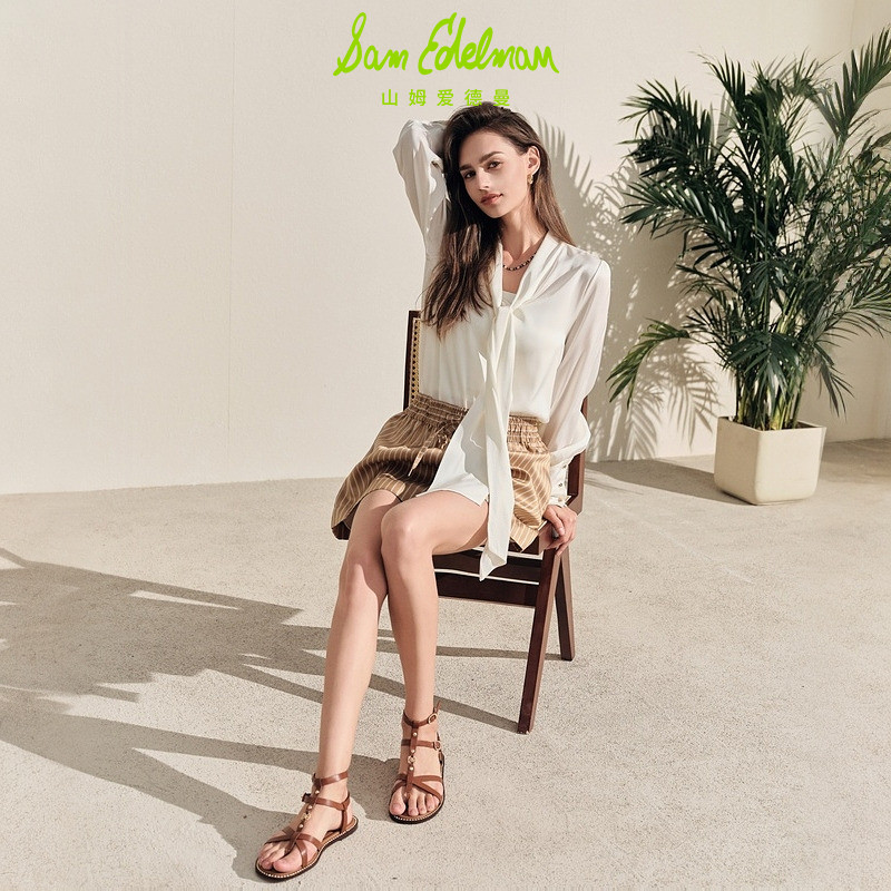 SAM EDELMAN山姆爱德曼夏季款休闲舒适罗马凉鞋夹趾人字拖TALYA,淘宝优惠券,粉丝福利购,淘宝优惠卷