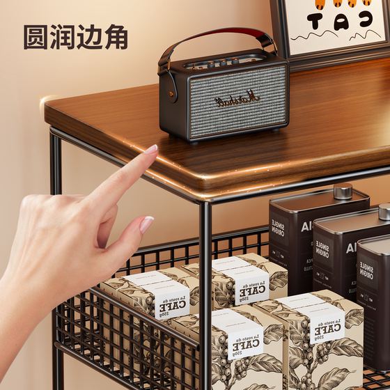 Snack rack on dining table, living room desktop layered