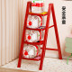 Ladder household folding telescopic small lightweight three-step ladder