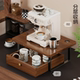 Solid wood coffee machine storage rack desktop cup