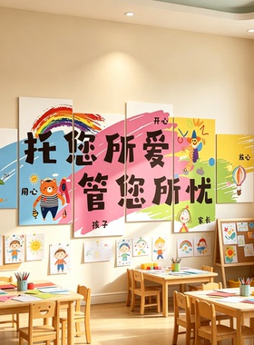 托管班墙面装饰幼儿园环创教室