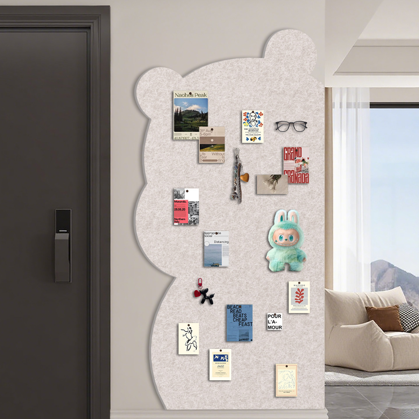 小熊毛毡板照片展示墙羊毛粘墙贴背景板创意墙面展示板相片墙diy装饰软木留言板幼儿园儿童作品展示墙荣誉墙,淘宝优惠券,粉丝福利购,淘宝优惠卷